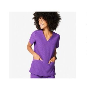 Figs Ultra Violet 3 pocket scrub top